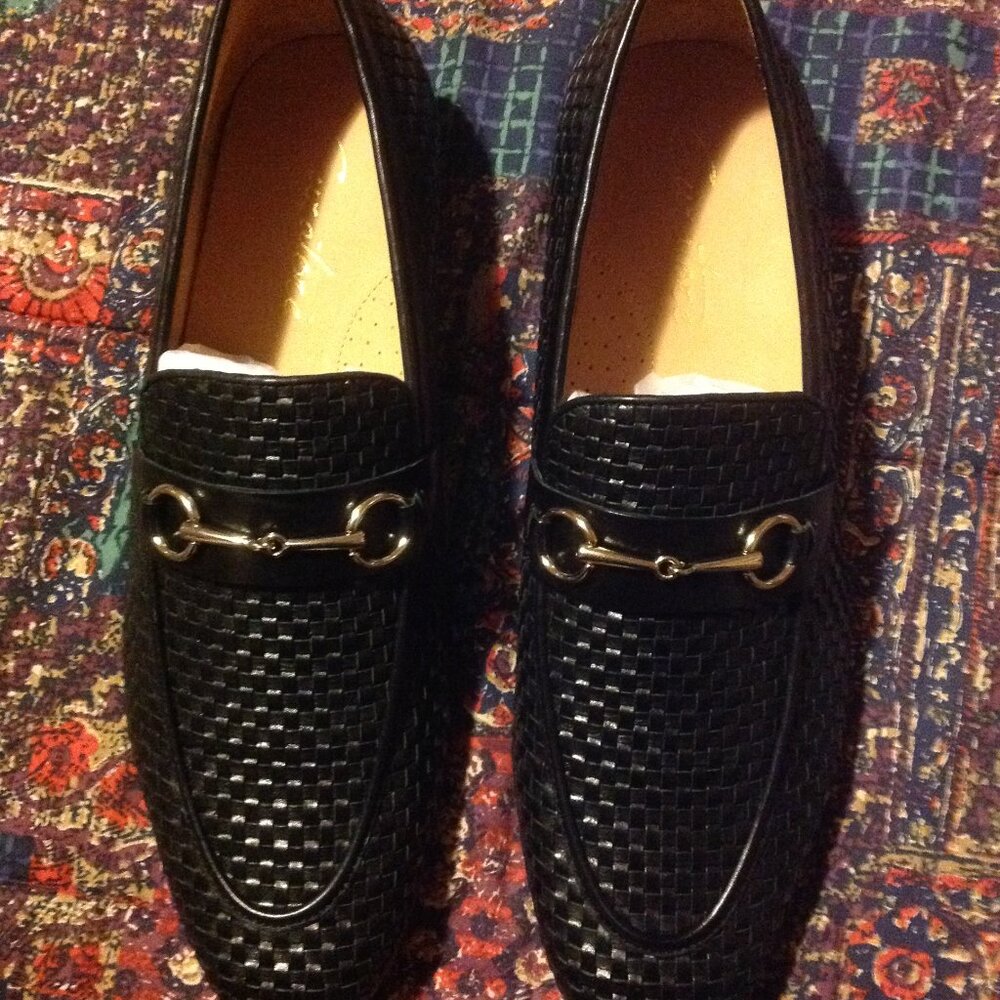 Curatore Men's Donato Woven Black leather Bit Loafers - 11 (EU44) - New with Box